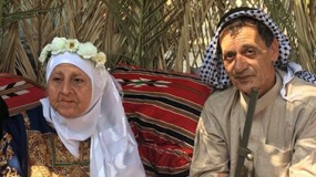 عقد قران لأكبر زوجين بفلسطين.. العروس تكبر العريس ب(15 عام)