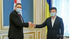 السفير الدجاني يقدم اوراق اعتماده لفخامة الرئيس الاوكراني