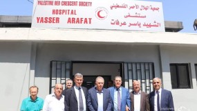 افتتاح المرحلة الأولى من بناء مجمع الشهيد ياسر عرفات الطبيّ في مخيّم البص