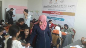 مركز غزة للثقافة والفنون يفتتح مبادرة ألوان المخيم بورشة عمل بمشاركة الأطفال